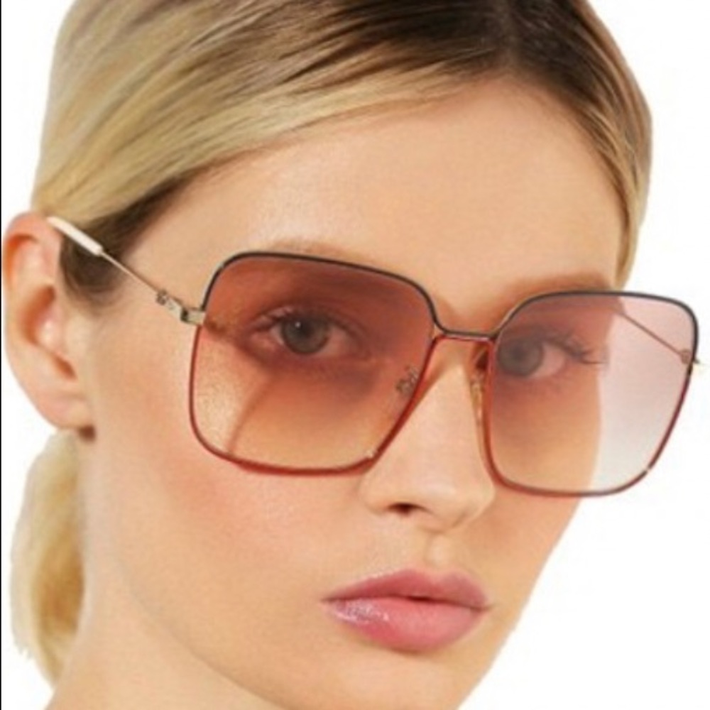 Ship Same Day Gradient Square Ladies Gg0443s 005 Sunglasses - Picture 2 of 11